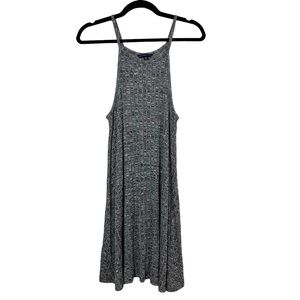 American Eagle Gray Ribbed Skater Dress Size M Women